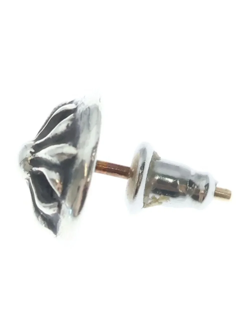 Chrome Hearts Stud Crsbll Cross Ball Earrings Silver